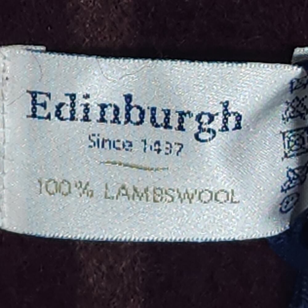 Edinburgh 100% Lambswool Marron Multicor Plaid Tartan Scarf Made In Scotland Nwt - Picture 4 of 8
